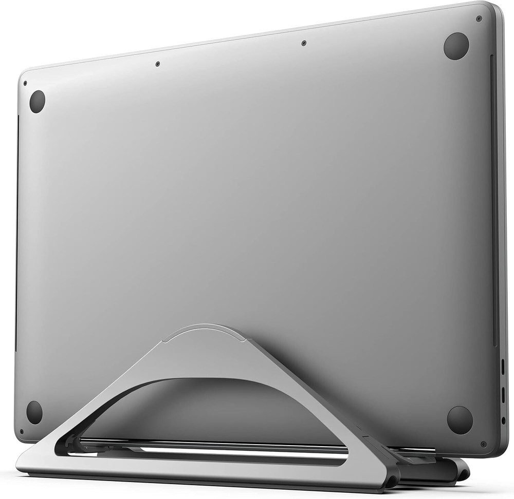 HumanCentric Vertical Laptop Stand for Desks (Space Gray) | Adjustable