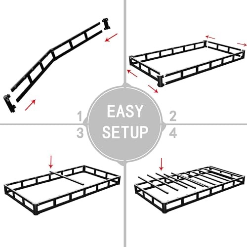 Low Profile Box Spring Size,Heavy Duty Metal Box Spring for Twin 3 Inch