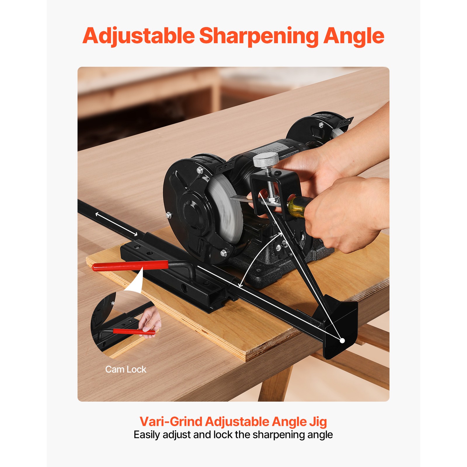 Multi-Grind Sharpening System Vari-Grind Jig for 6" & 8" Bench Grinders