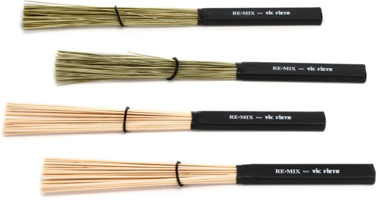 Vic Firth REMIX Brushes (2 Pair) - Partner Prepack