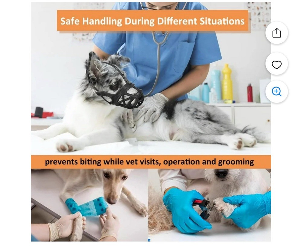 Dog Basket Muzzle Medium Humane Anti Bite Training Muzzle