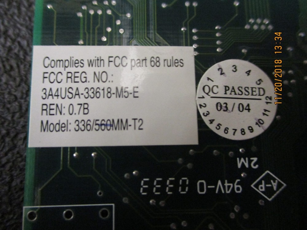 356/560MM-T2, Radicom, Parallel Interface Modular Modem 33.6Kbps, BRAND NEW!