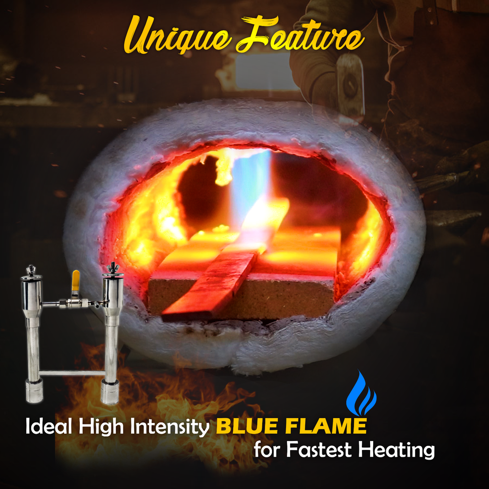 Propane Forge Double Burner (With Valve)