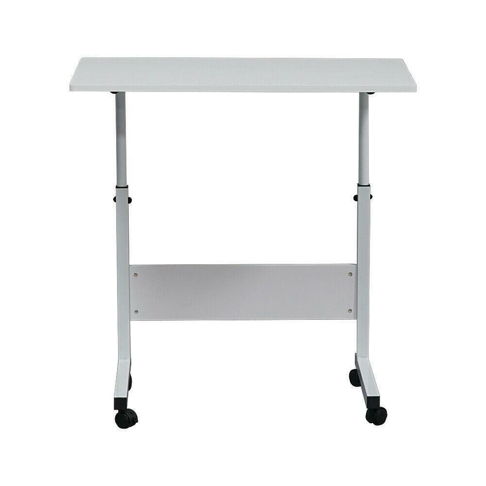 Mobile Laptop Desk Adjustable Tray Table Portable Side Table Computer Stand