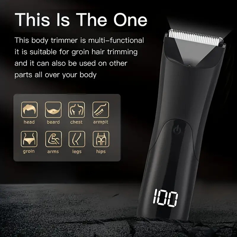 Manscape Groin Hair Trimmer for Men's Electric Ball Trimmer Wet/Dry Body Shaver