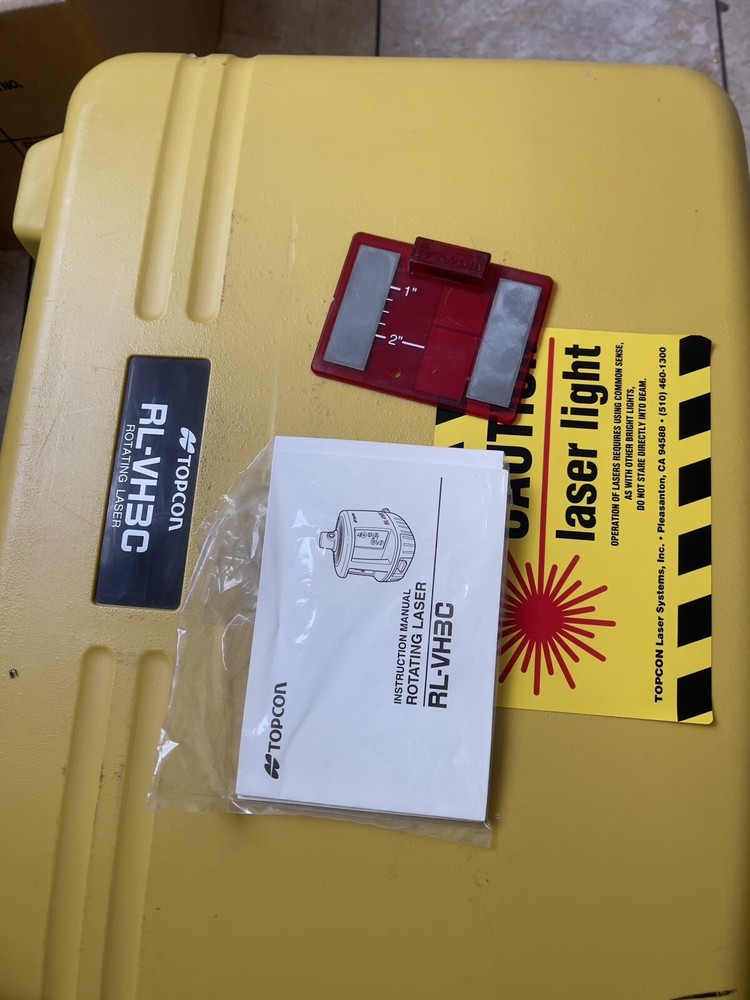 TopCon RL-VH3C Rotating Auto Leveling Laser GREEN Beam (UNTESTED)