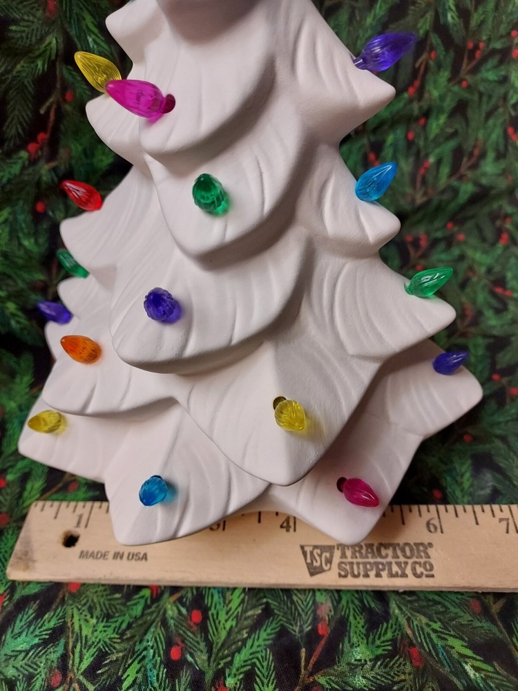 Ceramic Bisque~ Ready to Paint~ Christmas Tree ~ lighting included