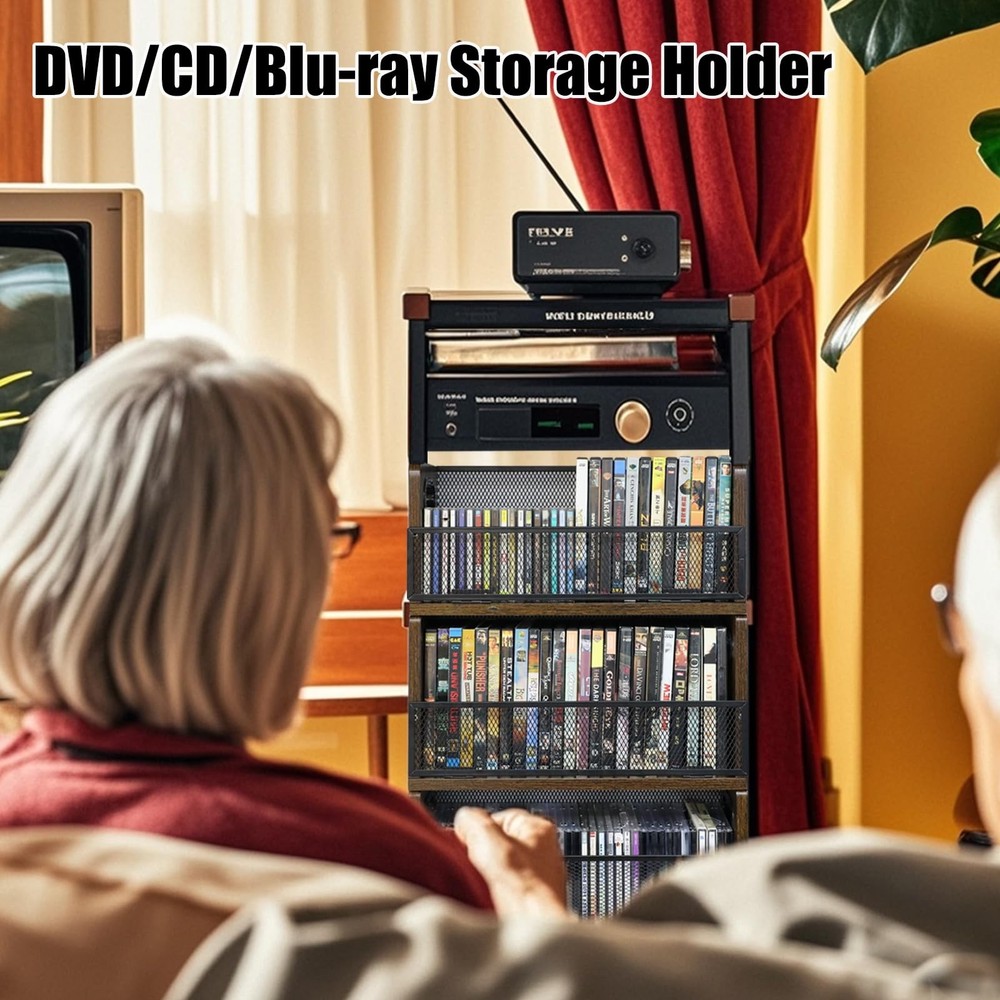 /Blu ray Storage Rack, Shelf Holds Up To 28 Cases, Stackable Tower also Used ...