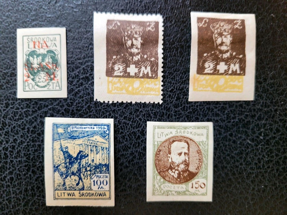 Central Lithuania: 42 Diff Mostly Mint, 1920-22, Scott Catalog Value $ 33.35