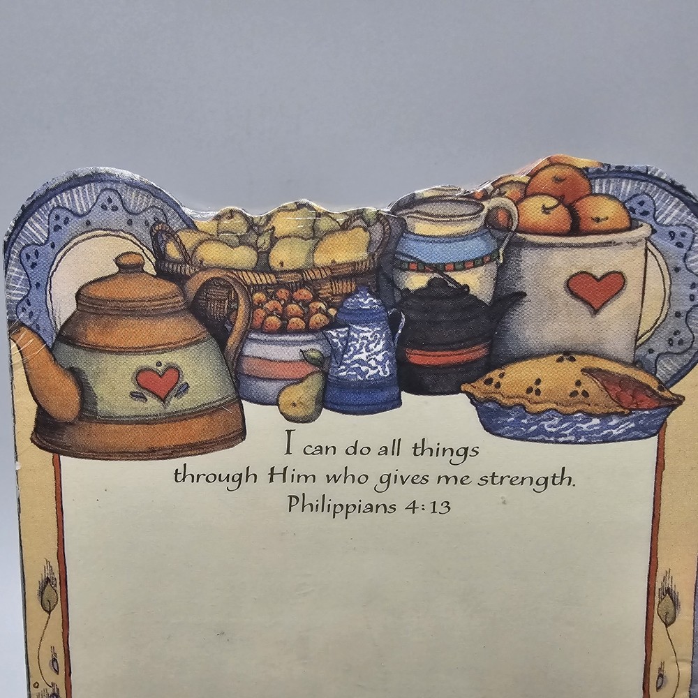 Susan Winget Notepad Pie Bowl Fruit scripture Religious Christian Note Pad