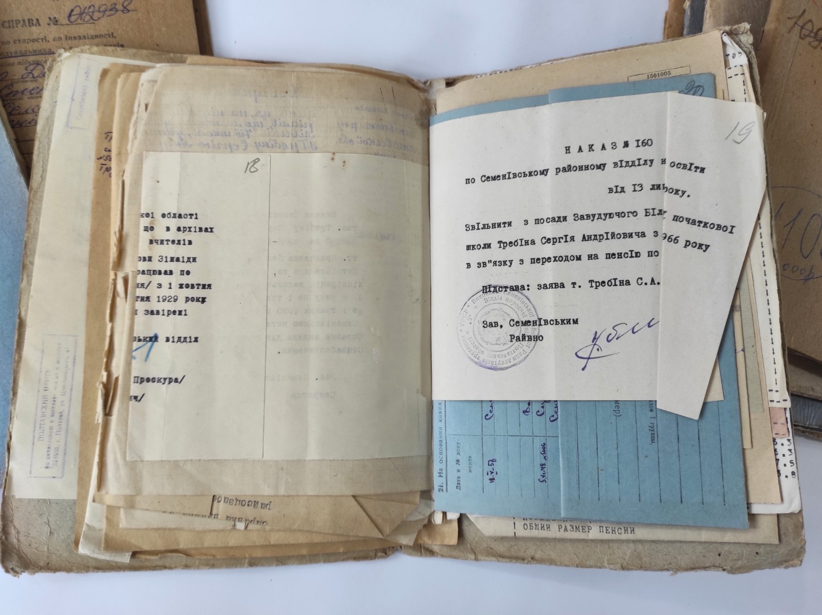 10 folders with Soviet vintage documents 1940s-1980s