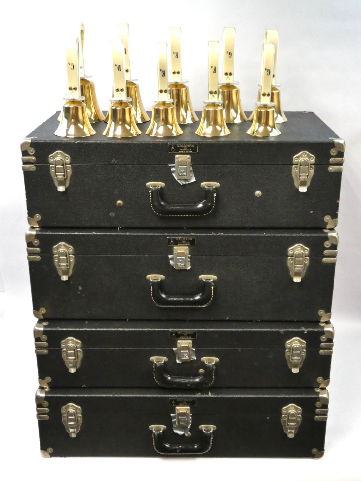 Malmark 3 Octave Handbell Set C4–C7 w Cases (Plus 10 Duplicate Bells)