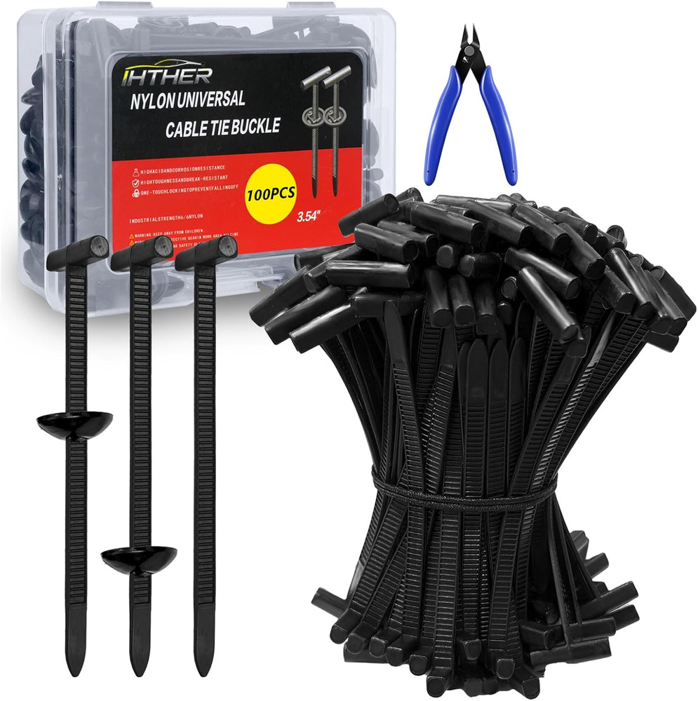 100PCS Upgraded Nylon Universal Cable Tie Buckle,Self-Locking Multifunctional...