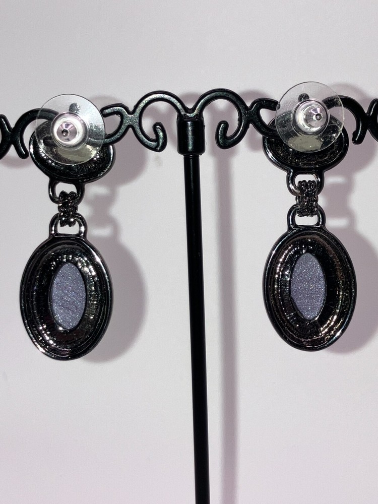 Purple Marbled Drop 1 Inch Earrings!