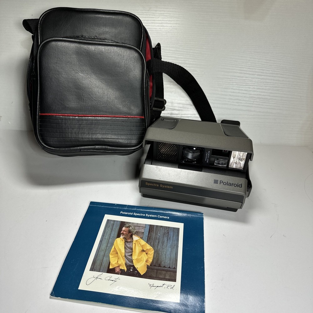 VINTAGE POLAROID Spectra System Instant Camera W/Case And Manual UNTESTED P6