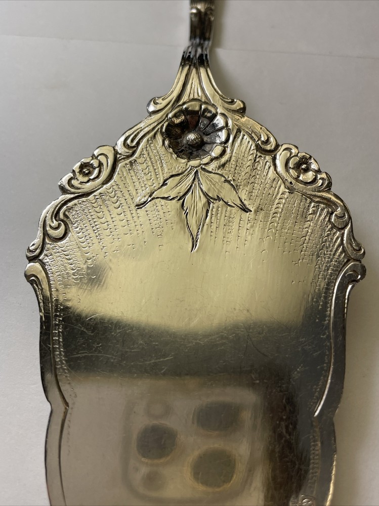 Otto Arthur Antique 800 Silver Pie/Cake Server Gorgeous Floral Rose Pattern