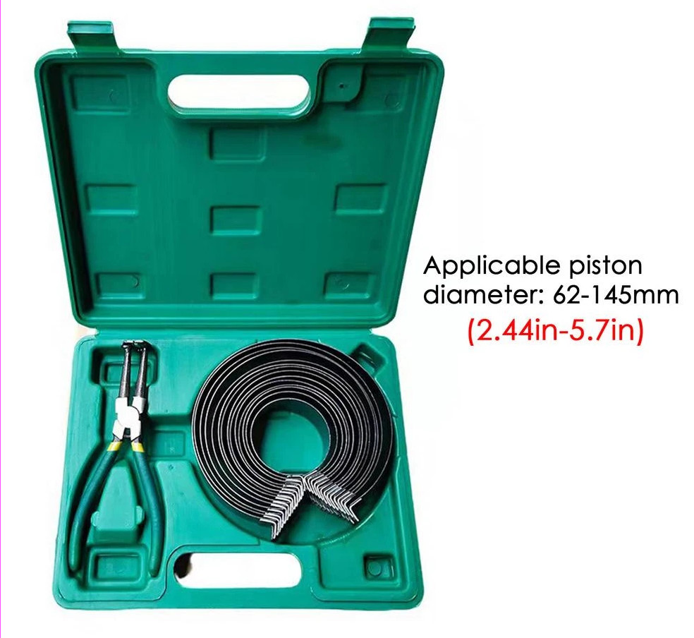 14 Pcs Engine Piston Ring Compressor Ratcheting Plier W/ Carrying Case Universal
