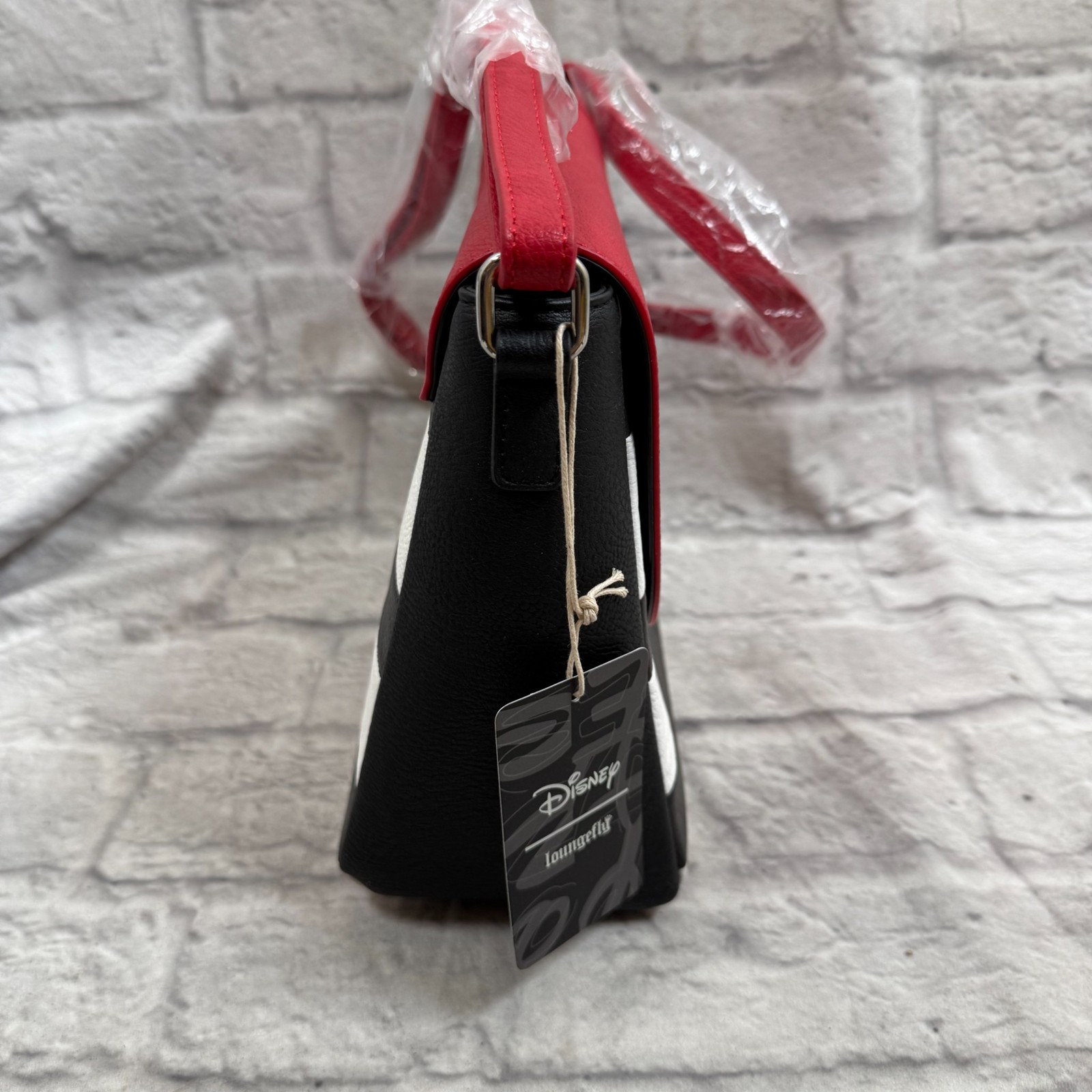 Disney Loungefly 101 Dalmatians Purse Embroidered Saddle Bag Striped Satchel NWT