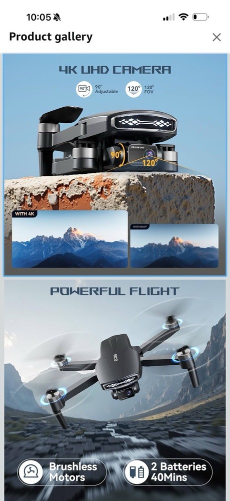 EC130 4k Camera Drone with WiFi FPV Foldable Quadcopter