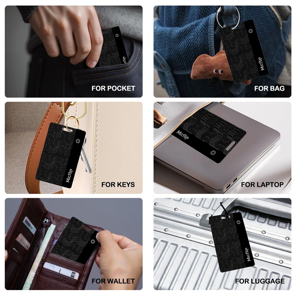 Wallet Tracker Card, Smart Card Wallet Tracker (iOS and Android) Rechargeable