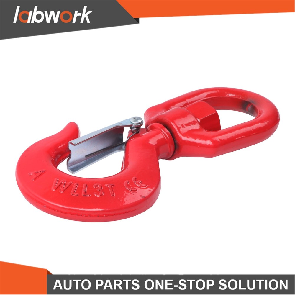 Labwork 3 Ton Locking Swivel Hook 5/8" Grade 80 Lifting Hook Rigging with Latch