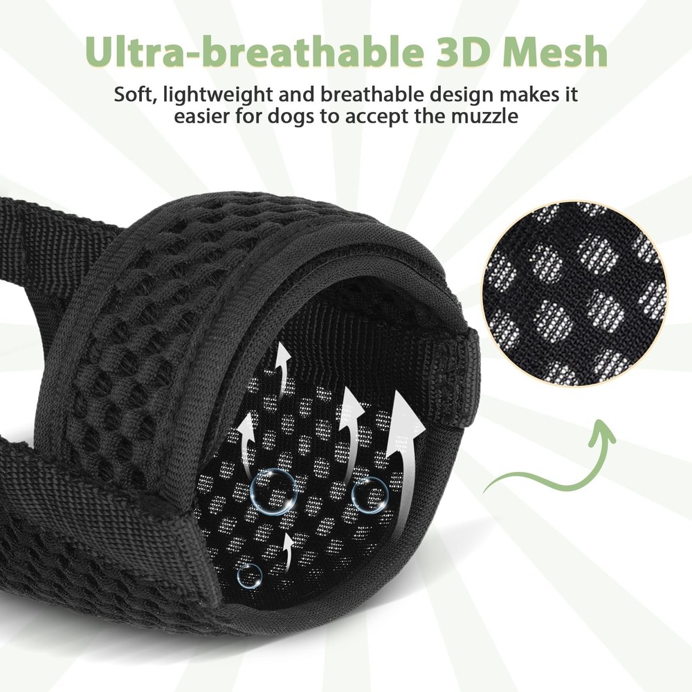 Mayerzon Dog Muzzle with Hook and Loop for Large Medium Small Dogs, Patented ...