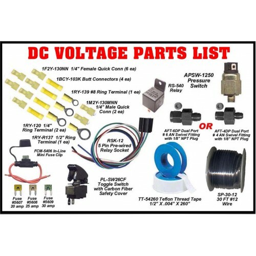 ARC WIKP-124 12 Volt DC Nitrous Oxide Adjustable Pressure Control Kit 4AN