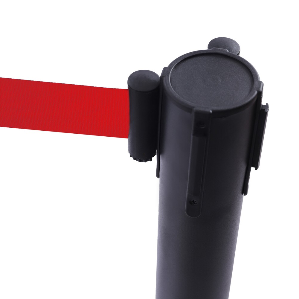 6 Pack Crowd Control Barrier Stanchion Posts Queue Pole Retractable Belt Barrier