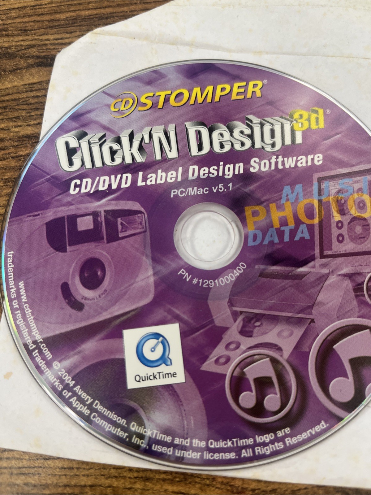 Click'N Design 3D CD Label Design Software For CD Stomper PC