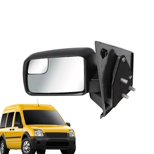 Black Left Side Mirror Assembly Compatible with 2011-2013 Transit Connect Side