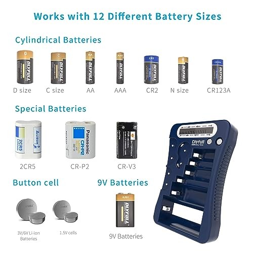 LCD Battery Tester - Universal Battery Checker for AA, AAA C, D 9V