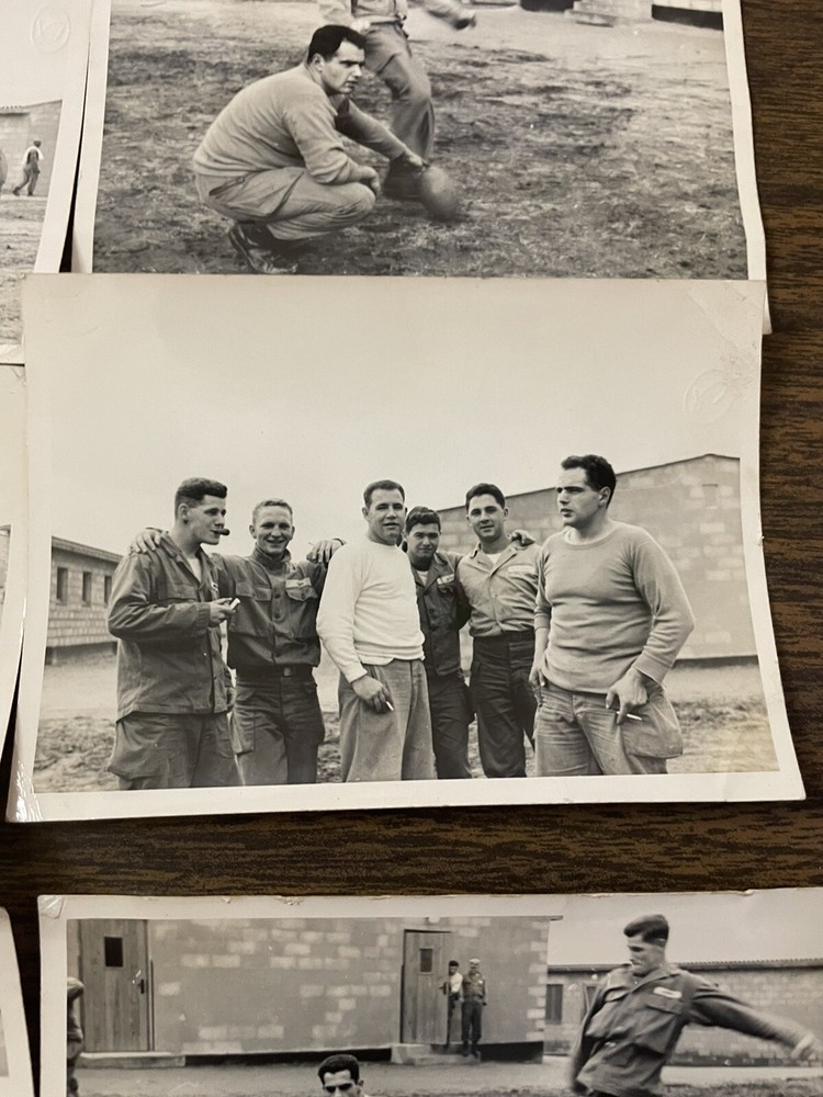 WWII Football Photos Army 4th Infantry Germany Soldiers Rare Camp Barracks