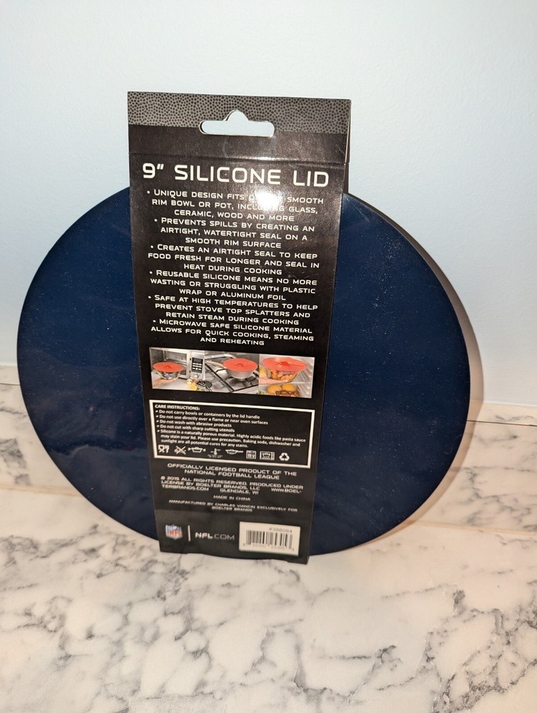 Chicago Bears NFL 9" Silicone Lid Bakeware Cookware Microwave Safe