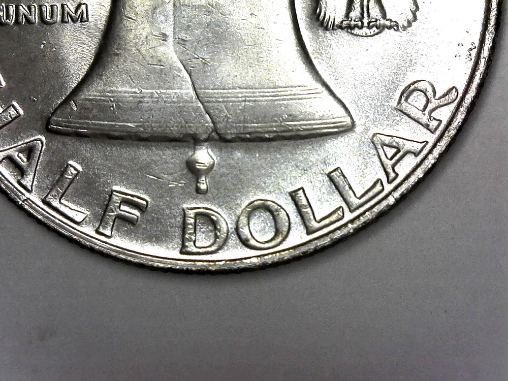 1958 d , Franklin Half Dollar-Unc