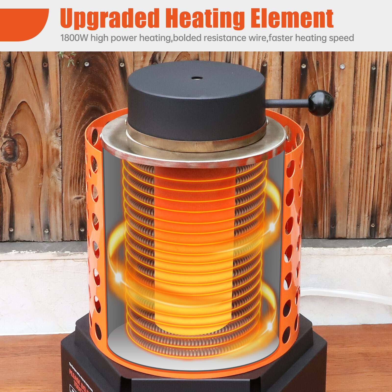 TOAUTO 1800W Electric Gold Melting Furnace 6.6LB Crucible Casting Ingot Mold Kit