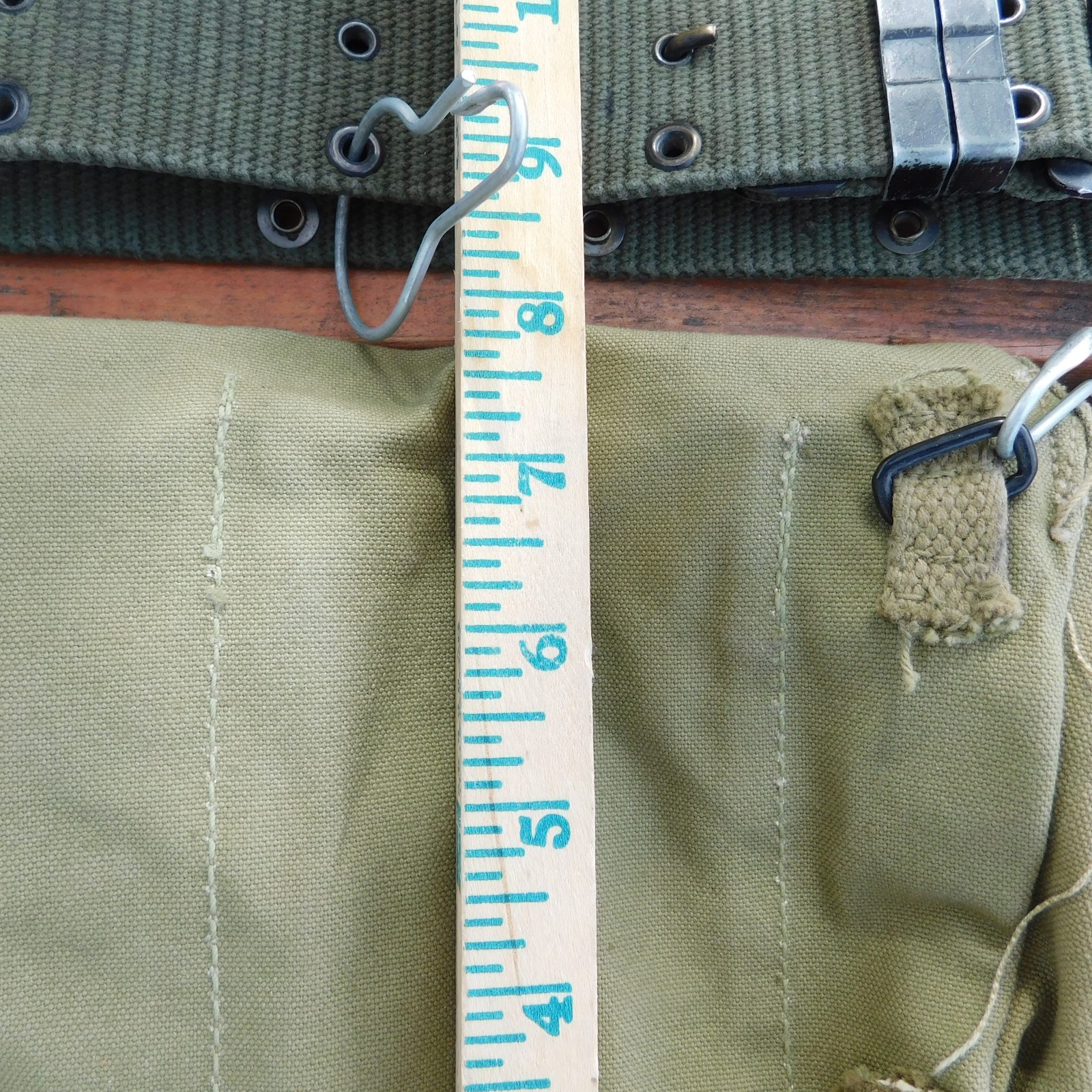 WWII Era US Army M-1928 Canvas Meat Can or Mess Kit Pouch