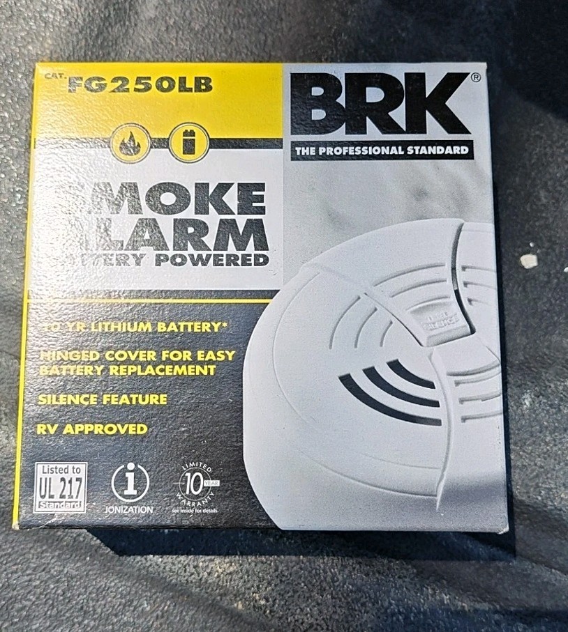 BRK - FG250LB - Smoke Alarm - Battery Operated  RV Approved Date 2021