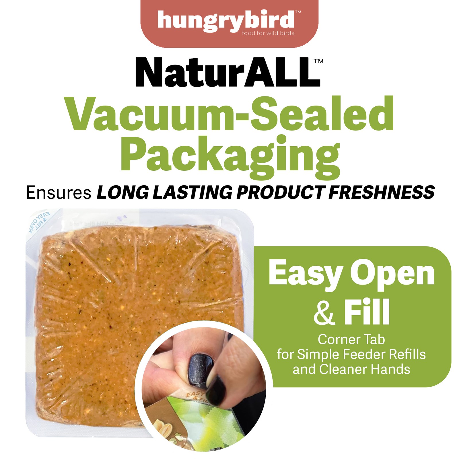 Hungrybird NaturAll Non-GMO, High-Protein Hot Pepper Suet Cake