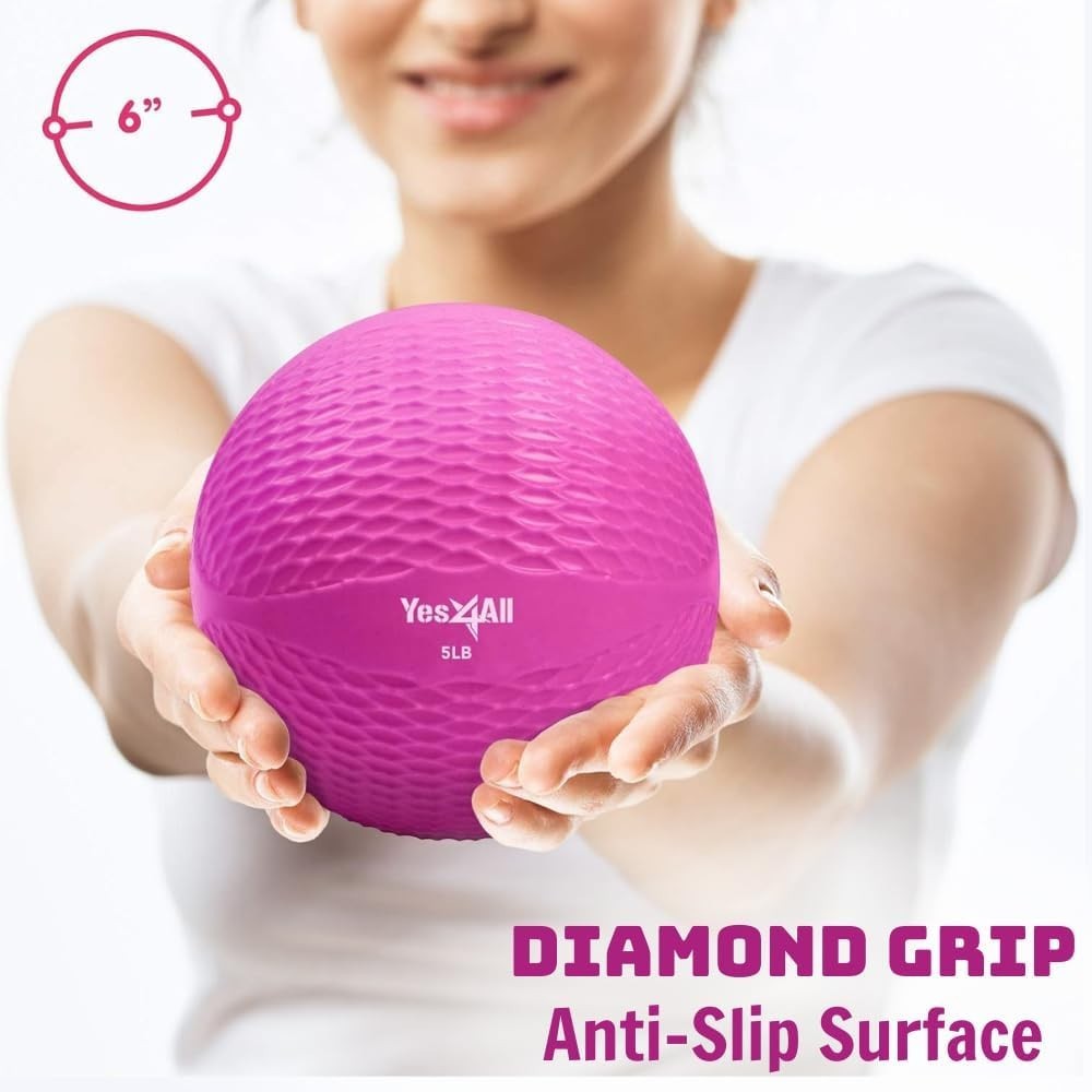 Versatile 2-10lbs Weighted Exercise Balls for Strength, Balance & Flexibility