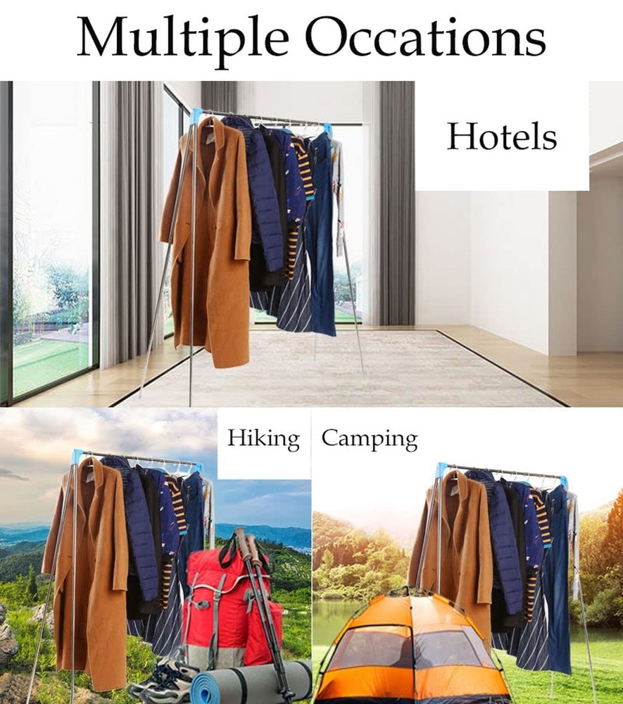 Portable Garment Rack Extra Compact and Lightweight, Foldable Mini Drying Clo...