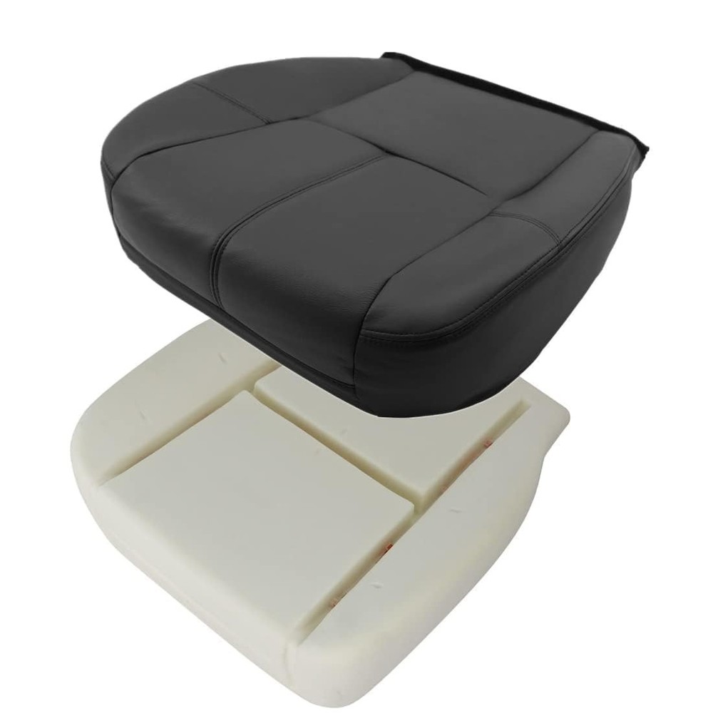 Driver Side Bottom Replacement Leather Black Driver Side Bottom & Foam Cushion