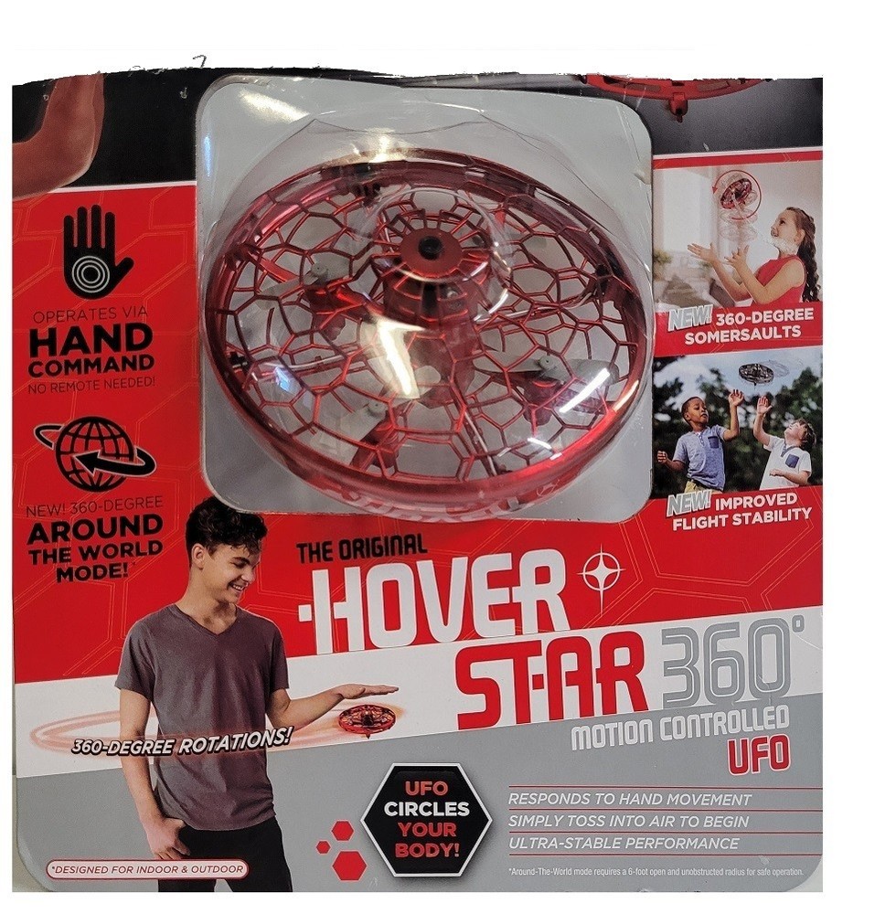 OPEN BOX The Original Hover Star 360 Degrees Motion Controller UFO Red