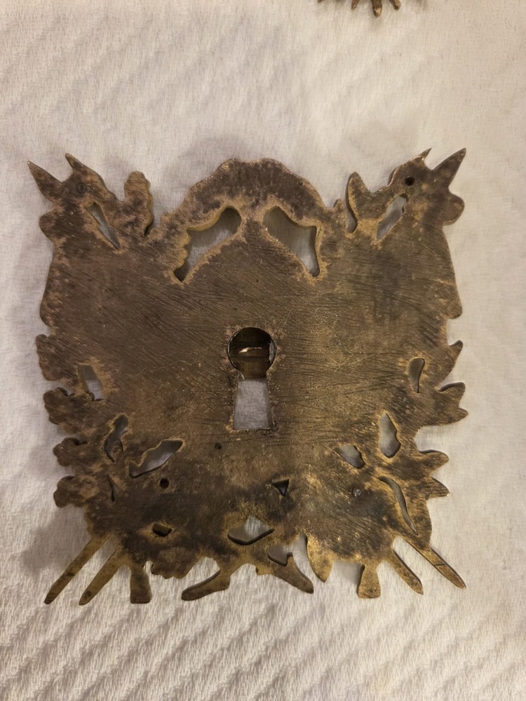 Antique Bronze Neoclassical Pediments