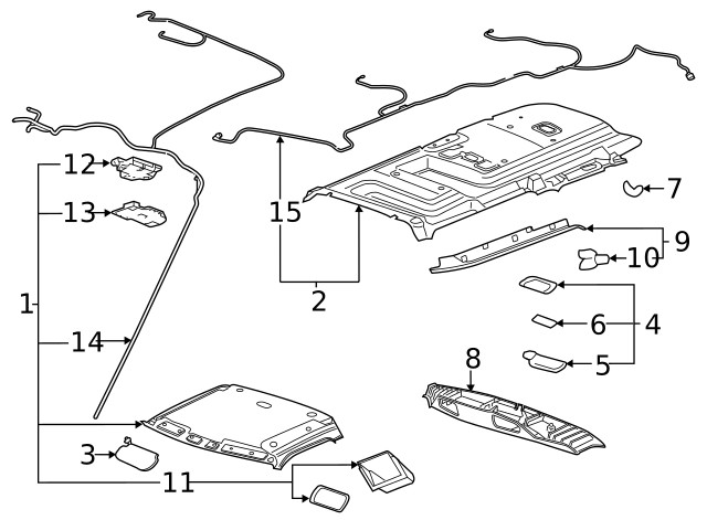 Genuine GM Rear Header Trim 25759514