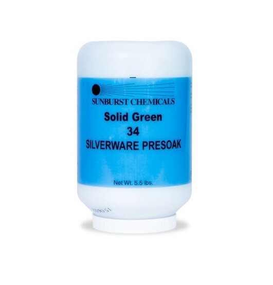 Sunburst SOLID GREEN 34 Silverware Presoak 5.5 lbs
