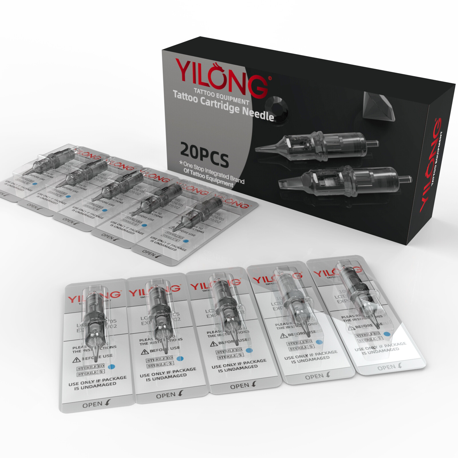 20-100Pcs Mixed Professional Sterile Tattoo Cartridge Needle Individual Package