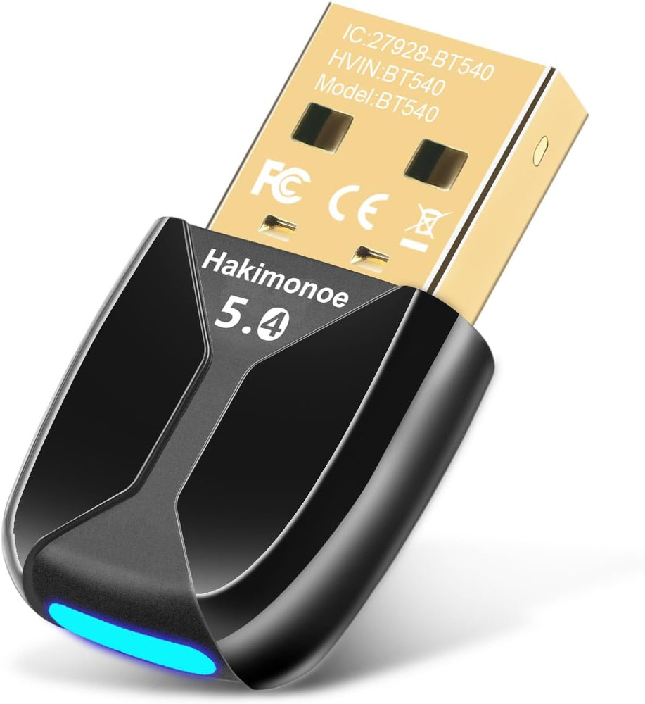 Upgraded USB Bluetooth 5.4 Adapter for PC, Wireless USB Dongle for Laptop Deskto
