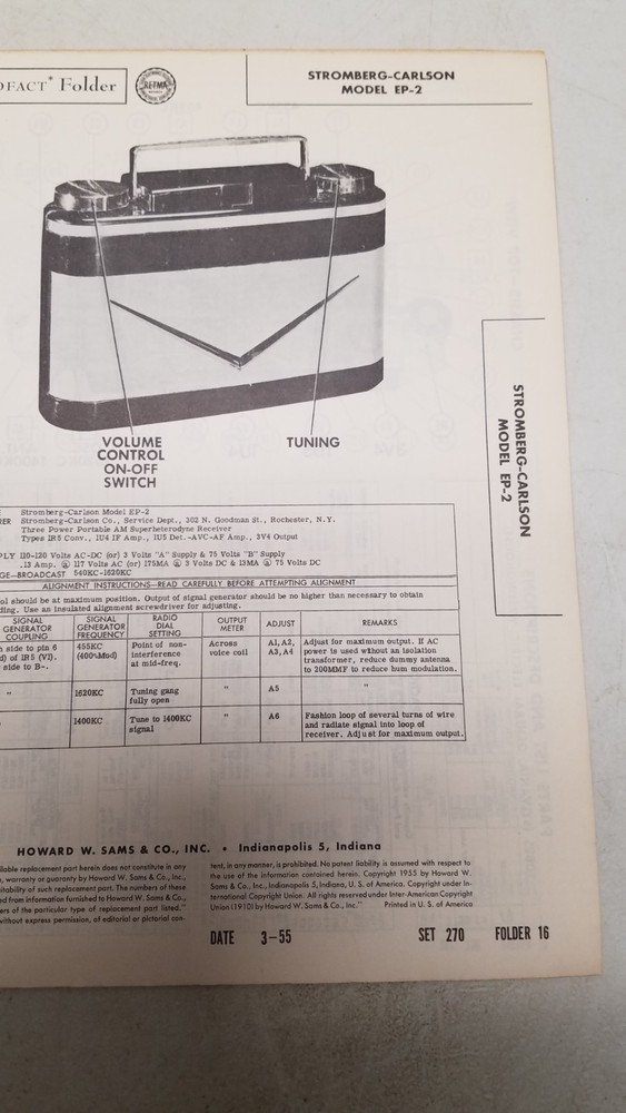 Sams Photo Fact #270 3/55 missing folder 18 (D)