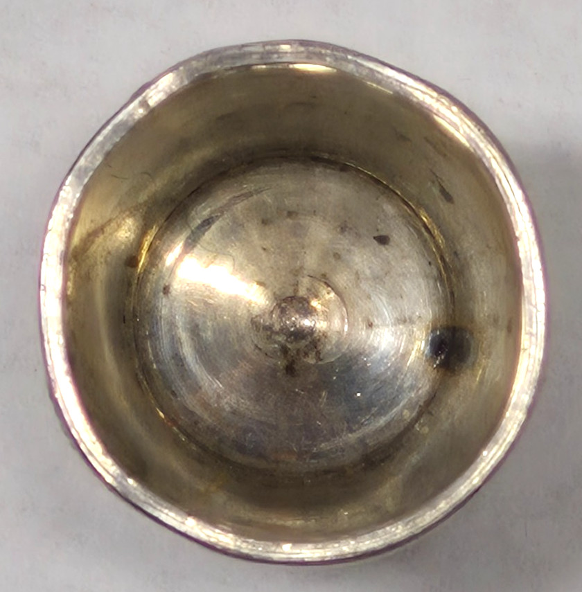 1892 Silverplate Engraved Thimble, Size 8