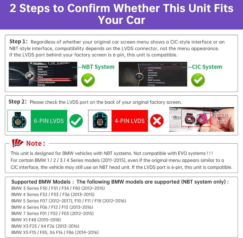 Wireless CarPlay Android Auto Retrofit Kit Decoder Box for BMW NBT 2012-2017 US